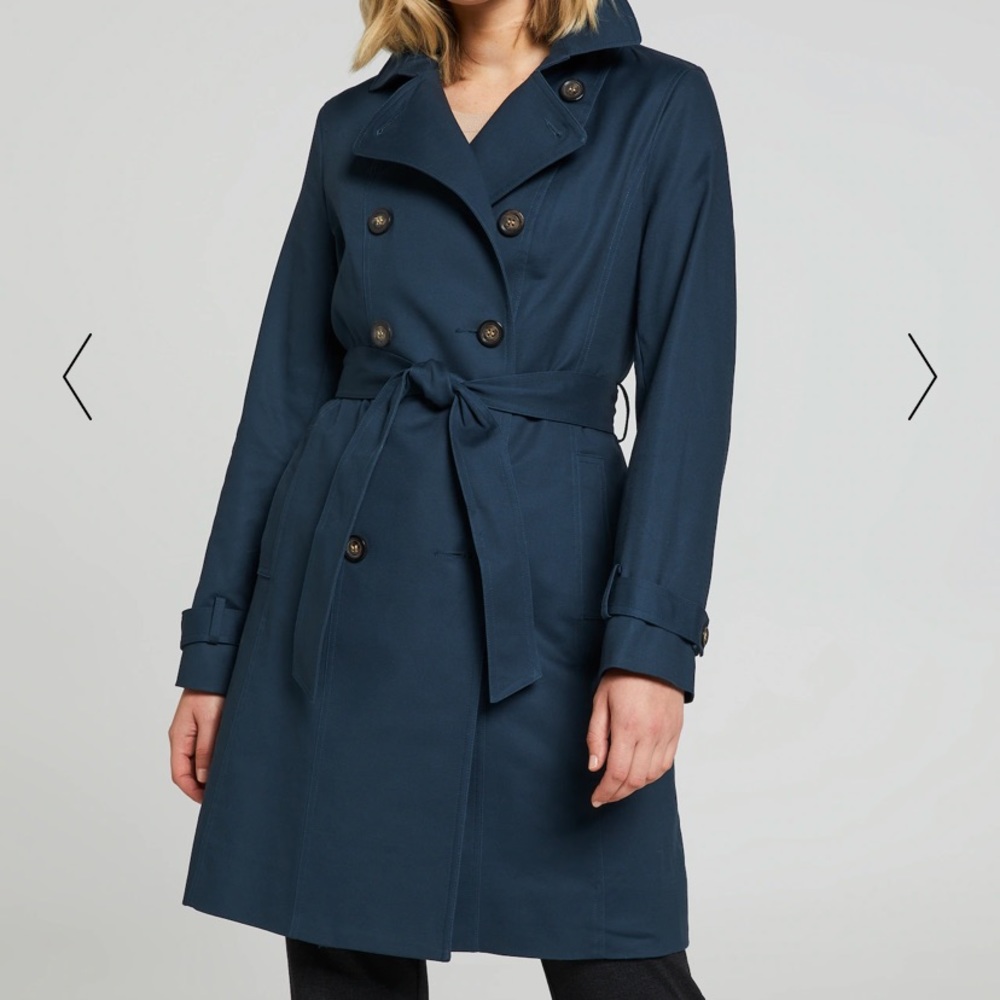 JACQUI-E Black‎ Label Ashley Navy Trench